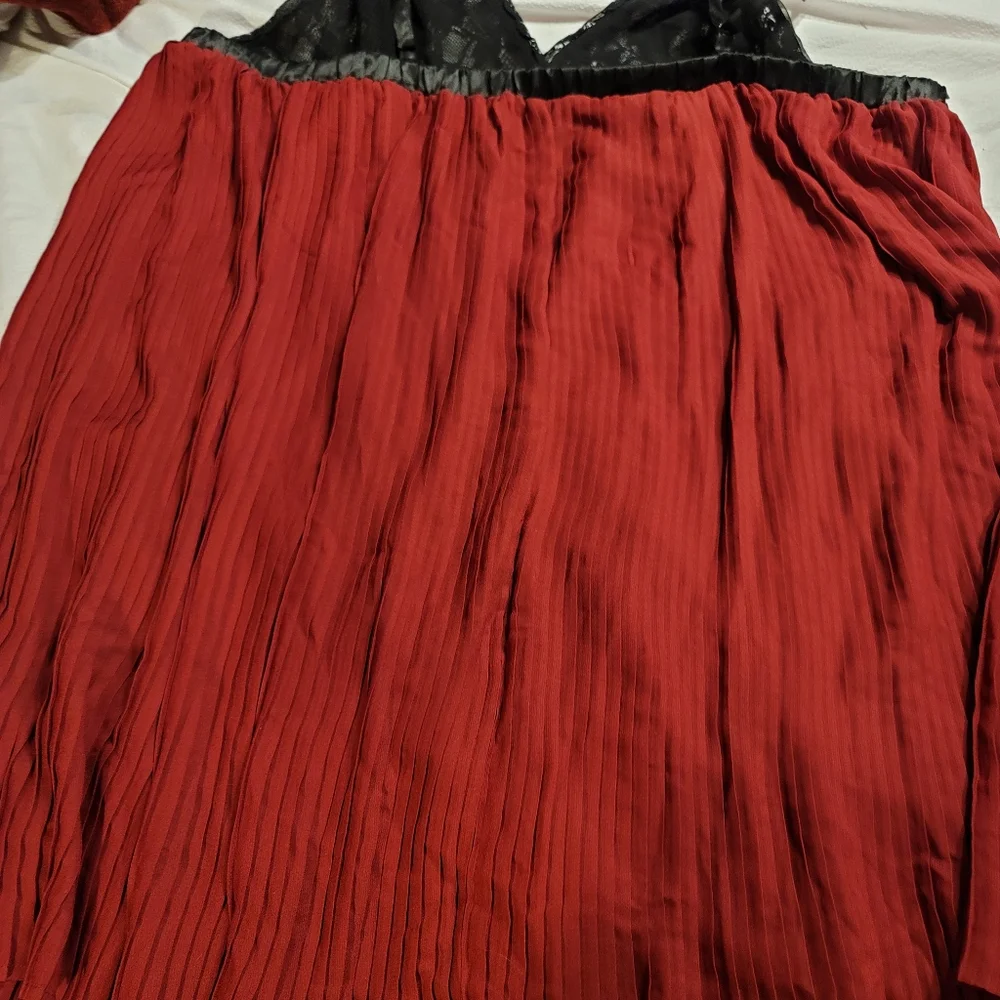 PLUS Size 4x Sheer Pleated Flirty Sexy Nightie Lounge Short Gown - Picture 9 of 10